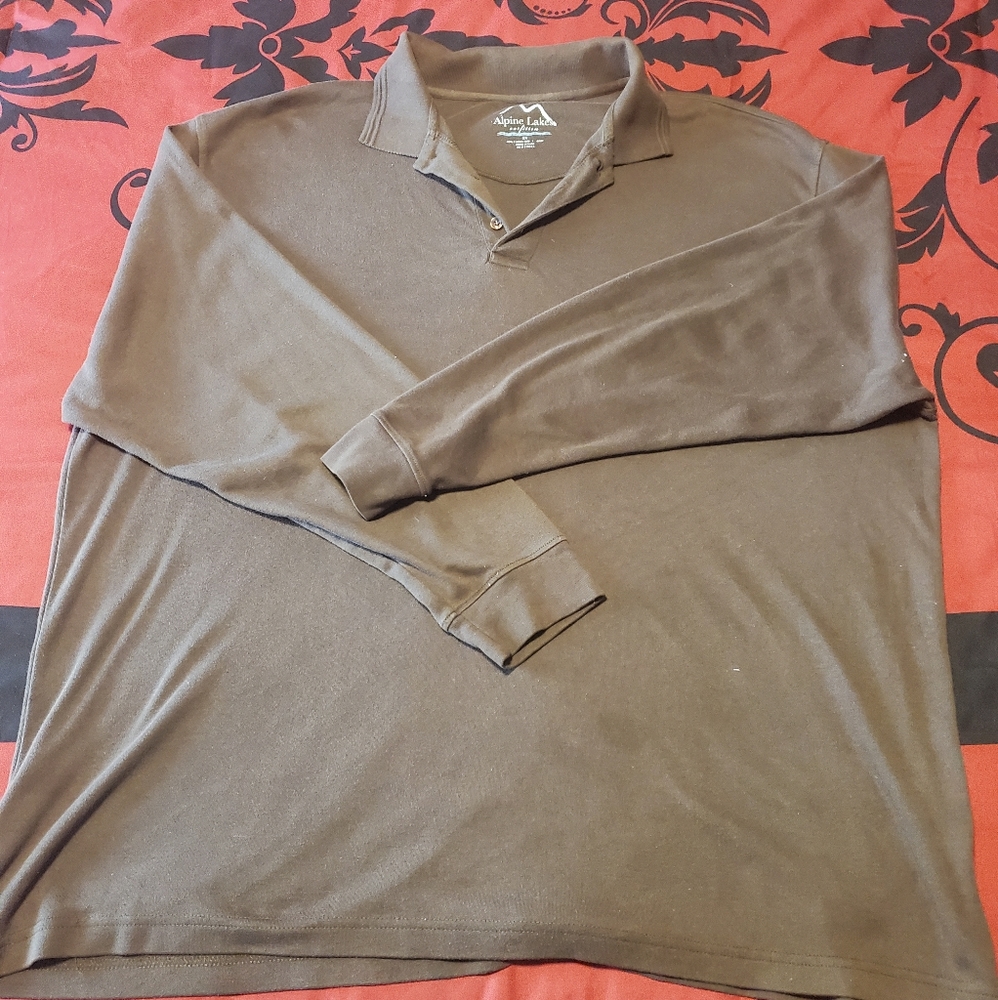 Mens 3x Brown Alpine Lake shirt